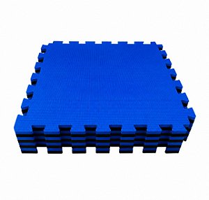 Kit 3 Tatame  40mm 100x100x4cm DUPLA FACE AZUL com PRETO