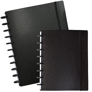 Combo Caderno de Disco 1 Grande + 1 A5 - Basic Black