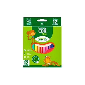 Lápis de Cor Mini 12 Cores - Leo&Leo