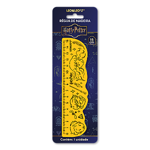 Régua de Madeira 15cm Decorada Harry Potter  - Leo&Leo