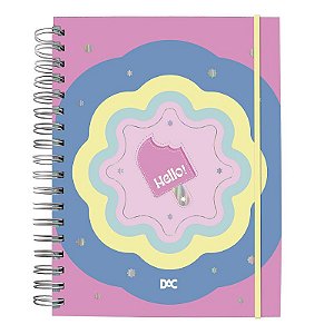 Caderno Smart Universitário Hello com 80 Folhas Reposicionáveis 90g - DAC