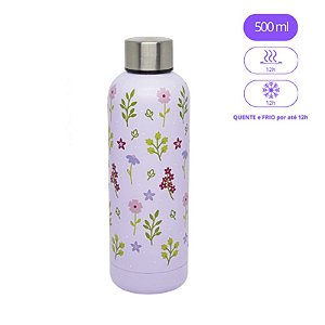 Garrafa Térmica 500ml Hot & Cold Lilac Fields By Sof - Molin