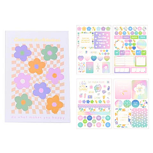 Caderno de Adesivos Love Daisy 560 Adesivos - Molin