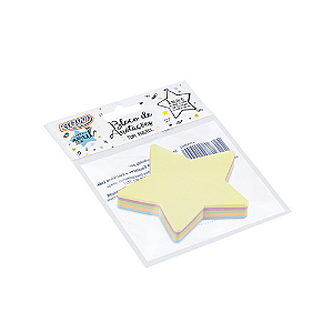 Bloco de Notas Adesivas Estrela 70x70mm 100 Folhas - BRW