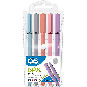 Caneta Esferográfica BPX Estojo c/5 Cores - Cis