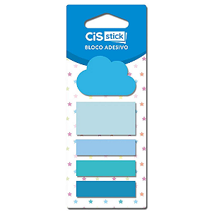 Bloco Adesivo Stick Decorado Nuvem 5 Blocos com 20 Folhas - CIS