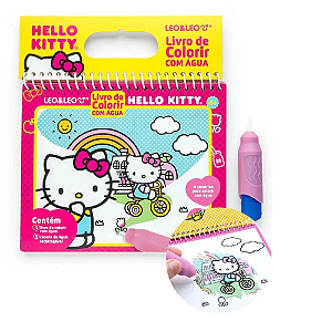 Livro de Colorir com Água Hello Kitty + Pincel - Leonora