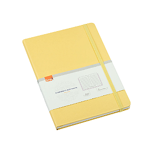 Caderneta / Moleskine A5 Pautada Pastel Amarelo 80 Folhas 80g/m² - BRW