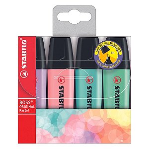 Marca Stabilo Boss Pastel 70/4-2 Estojo c/4 Cores