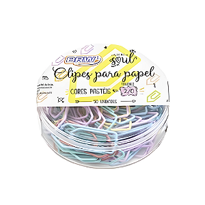 Clipes para Papel 2/0 Tons Pastel 50 Unidades - BRW