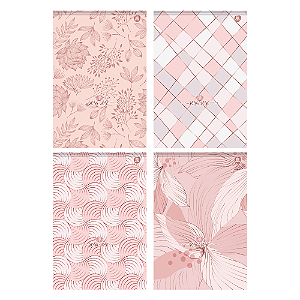 Bloco de Anotações Vertical Rosa Rose 80 Fls - Animativa