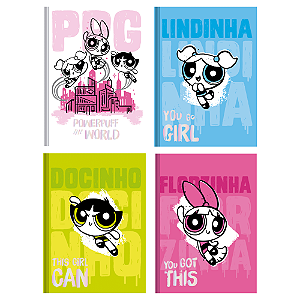 Caderno Brochura Colegial Meninas Super Poderosas 160 Fls Decoradas - Animativa