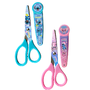 Tesoura Escolar Stitch c/ Capa Protetora - Molin