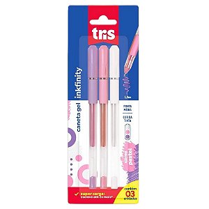Caneta Gel Inkfinity Cores Pastel  1.0mm c/3 - Tris