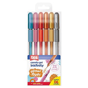 Caneta Gel Inkfinity Cores Glitter Fun 6 Cores 1.0mm - Tris