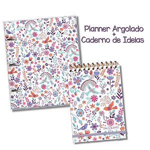 Planner Argolado Não Datado + Caderno de Ideias