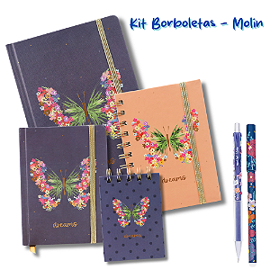 Kit de Papelaria Borboletas - Molin