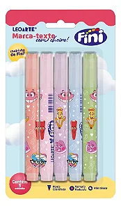 Marca Texto com Aroma Fini Kit c/5 - Leo&Leo