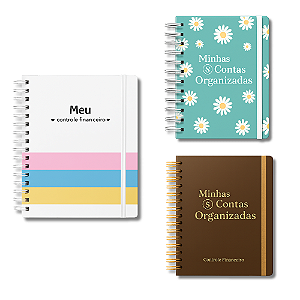 Caderno de Controle Financeiro - Contas Organizadas - Moreih Paper
