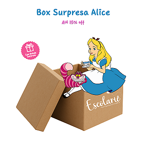 Box Surpresa de Papelaria Alice no Pais das Maravilhas