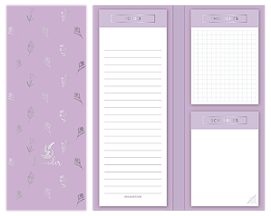 Bloco de Notas Lavender com 3 Blocos - Animativa