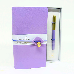 Kit Planner Semanal e Caderneta Pontilhada c/ Caneta Esferográfica Lavender - Animativa
