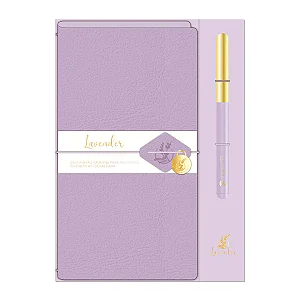 Kit Planner Semanal e Caderneta Pontilhada c/ Caneta Esferográfica Lavender - Animativa