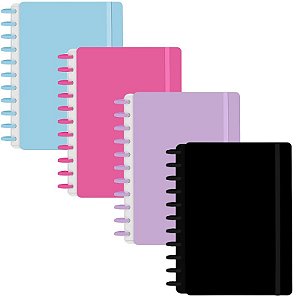 Caderno de Discos Colors Universitário c/ Capa Dura e Costurada