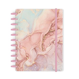 Caderno de Discos Basic Mármore Rosé - Universitario (11 furos) - Disco G