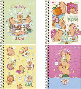 Caderneta Espiral Capa Dura Capyclub Capivara 80 Fls - Tilibra