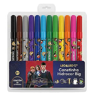 Canetinha Hidrocor Big Harry Potter 12 Cores - Leo&Leo