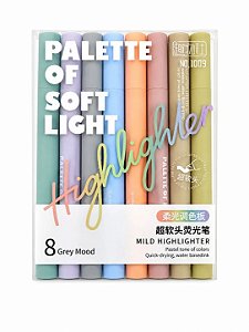 Kit Marca-Texto 8 Cores - Tons Pasteis