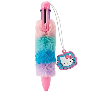 Caneta Retrátil 6 cores Hello Kitty Pelúcia - Leo&Leo