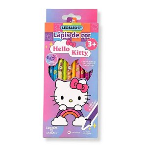 Lápis de Cor Hello Kitty 12 Cores Triangular - Leo&Leo