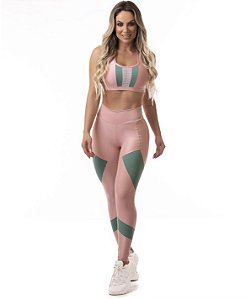 CONJUNTO LET'S GYM FOCUS ROSE/MENTA