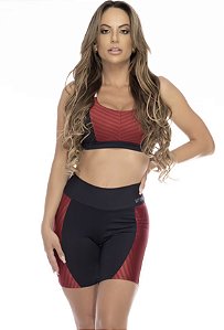 CONJUNTO LET'S GYM BLIZZ PRETO/VERMELHO