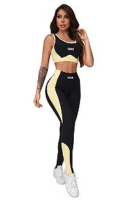 CONJUNTO LET'S GYM HARMONY PRETO