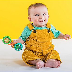 Chocalho duplo rattle e shake barbell - bright starts