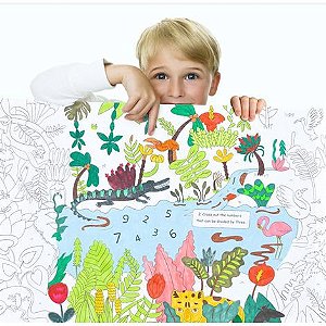 Desenho Gigante para Colorir Floresta - Mideer