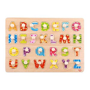 Brinquedo de Encaixar com Pinos Alfabeto -Tooky Toy