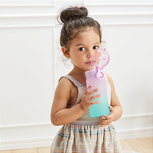 Garrafa Infantil Degradê Rosa 450ML- Buba