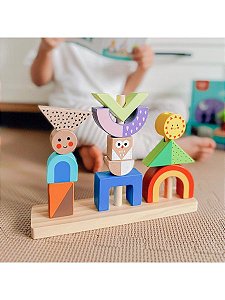 Jogo Educativo Empilhando Blocos pela Sombra - Tooky Toy