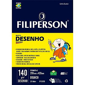 Bloco tecnico sem margem desenho a-3 140g.20fls.branco - filiperson (pct.c/05)