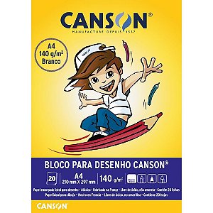 Bloco tecnico sem margem desenho a4 140g.20fls.branco - canson (pct.c/10)