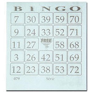 Bloco para bingo azul 110x100mm 100 folhas - grafica guerra (pct.c/15)