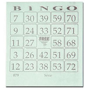 Bloco para bingo verde 110x100mm 100 folhas - grafica guerra (pct.c/15)