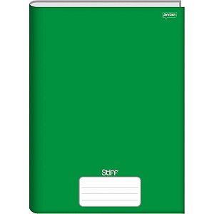 Caderno brochura 1/4 capa dura stiff 48 folhas verde - jandaia (pct.c/10)