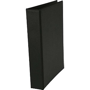 Fichario de pvc preto cristal 4 argolas - dac (pct.c/04)