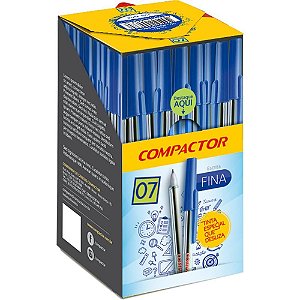 Caneta esferografica 0,7mm azul - compactor (cx.c/50)