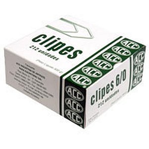 Clipe galvanizado aco 6/0 c/ 212 unidades - acc (caixa)